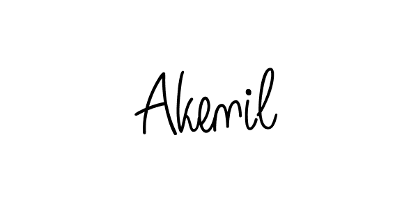 The best way (Angelique-Rose-font-FFP) to make a short signature is to pick only two or three words in your name. The name Akenil include a total of six letters. For converting this name. Akenil signature style 5 images and pictures png