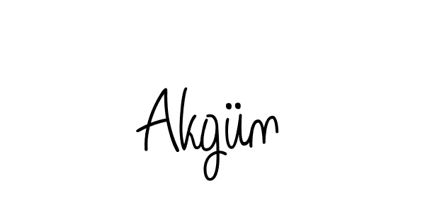 Make a beautiful signature design for name Akgün. With this signature (Angelique-Rose-font-FFP) style, you can create a handwritten signature for free. Akgün signature style 5 images and pictures png