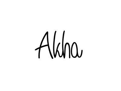 You should practise on your own different ways (Angelique-Rose-font-FFP) to write your name (Akha) in signature. don't let someone else do it for you. Akha signature style 5 images and pictures png