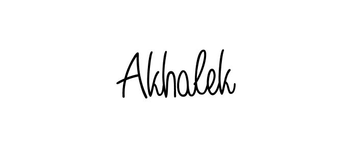 Also we have Akhalek name is the best signature style. Create professional handwritten signature collection using Angelique-Rose-font-FFP autograph style. Akhalek signature style 5 images and pictures png