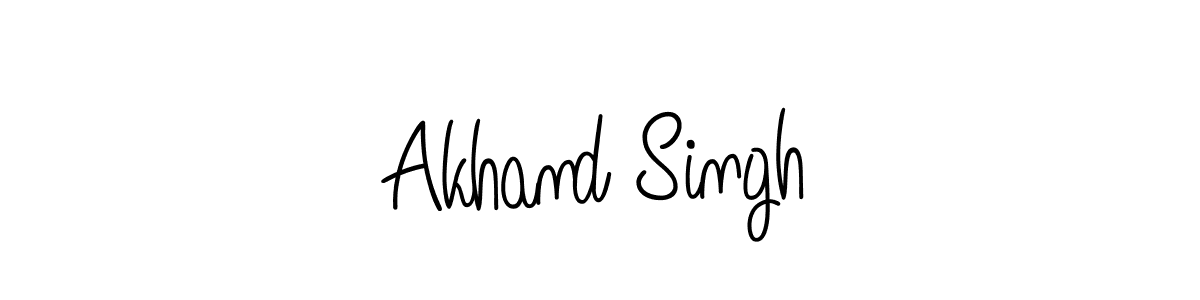 Make a beautiful signature design for name Akhand Singh. With this signature (Angelique-Rose-font-FFP) style, you can create a handwritten signature for free. Akhand Singh signature style 5 images and pictures png