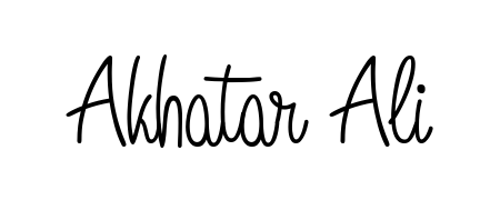 A stylish, flowing autograph style designed for name Akhatar Ali using Angelique-Rose-font-FFP typography. Perfect for digital creative projects. Akhatar Ali signature style 5 images and pictures png