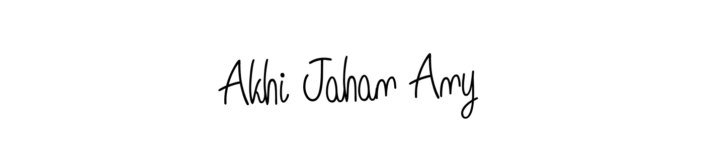 Make a beautiful signature design for name Akhi Jahan Any. With this signature (Angelique-Rose-font-FFP) style, you can create a handwritten signature for free. Akhi Jahan Any signature style 5 images and pictures png