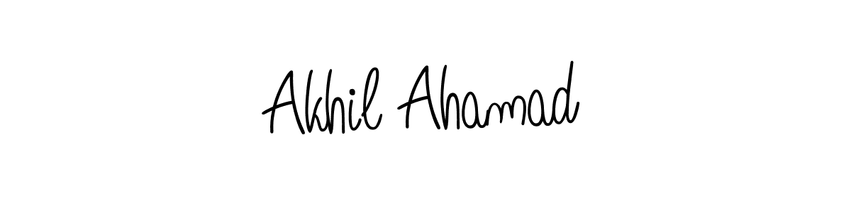 The best way (Angelique-Rose-font-FFP) to make a short signature is to pick only two or three words in your name. The name Akhil Ahamad include a total of six letters. For converting this name. Akhil Ahamad signature style 5 images and pictures png