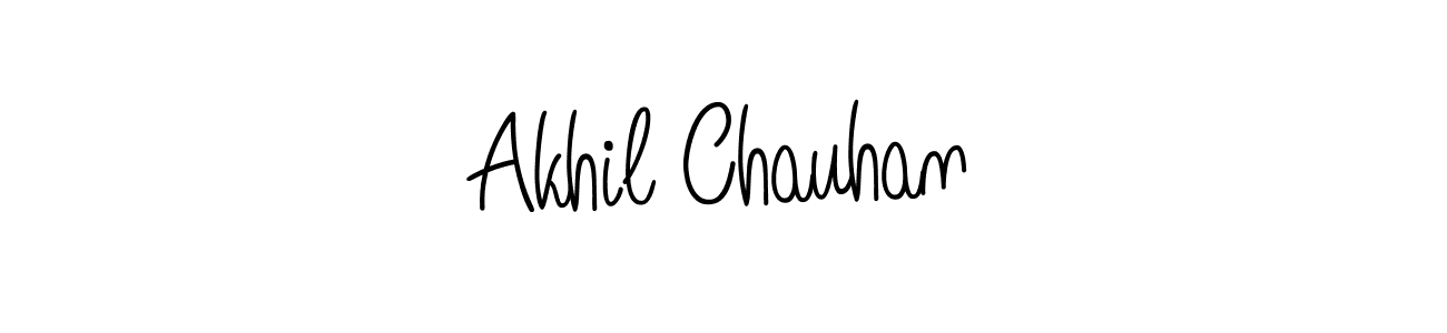 Use a signature maker to create a handwritten signature online. With this signature software, you can design (Angelique-Rose-font-FFP) your own signature for name Akhil Chauhan. Akhil Chauhan signature style 5 images and pictures png