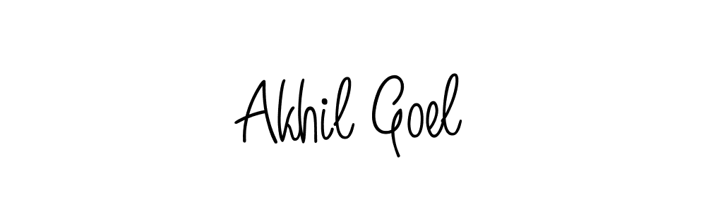 Use a signature maker to create a handwritten signature online. With this signature software, you can design (Angelique-Rose-font-FFP) your own signature for name Akhil Goel. Akhil Goel signature style 5 images and pictures png