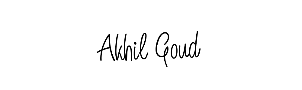 How to make Akhil Goud name signature. Use Angelique-Rose-font-FFP style for creating short signs online. This is the latest handwritten sign. Akhil Goud signature style 5 images and pictures png