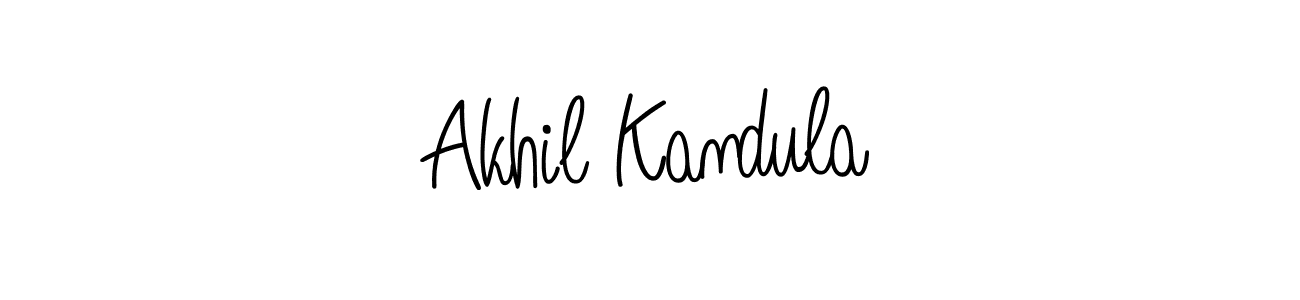 Design your own signature with our free online signature maker. With this signature software, you can create a handwritten (Angelique-Rose-font-FFP) signature for name Akhil Kandula. Akhil Kandula signature style 5 images and pictures png