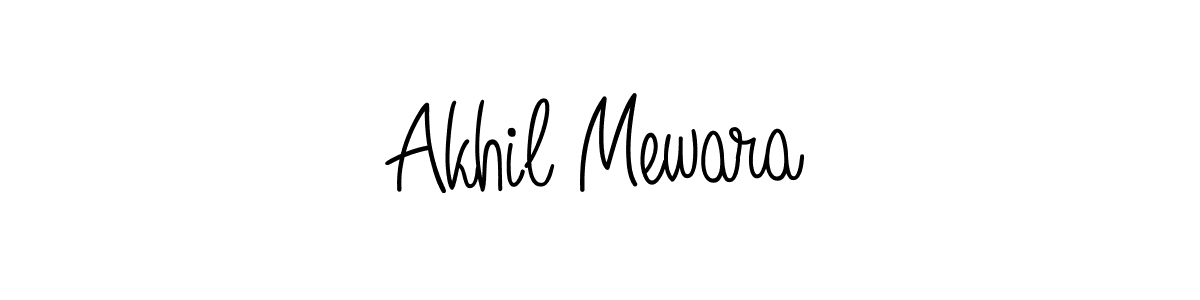 The best way (Angelique-Rose-font-FFP) to make a short signature is to pick only two or three words in your name. The name Akhil Mewara include a total of six letters. For converting this name. Akhil Mewara signature style 5 images and pictures png