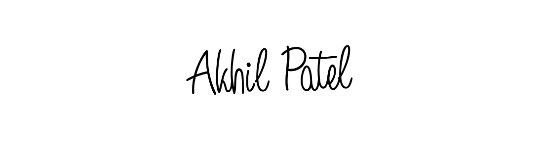 Use a signature maker to create a handwritten signature online. With this signature software, you can design (Angelique-Rose-font-FFP) your own signature for name Akhil Patel. Akhil Patel signature style 5 images and pictures png