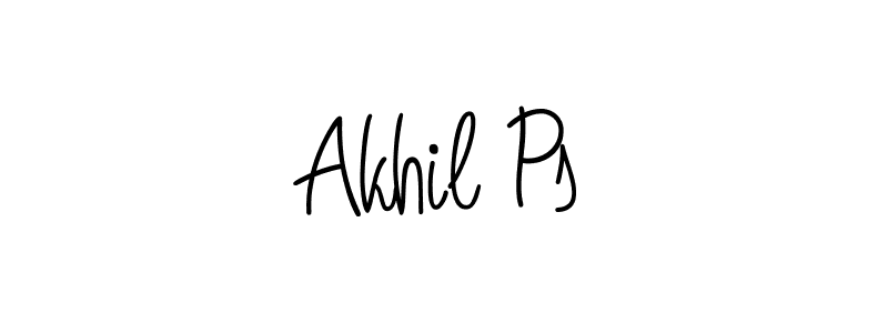 Make a beautiful signature design for name Akhil Ps. With this signature (Angelique-Rose-font-FFP) style, you can create a handwritten signature for free. Akhil Ps signature style 5 images and pictures png