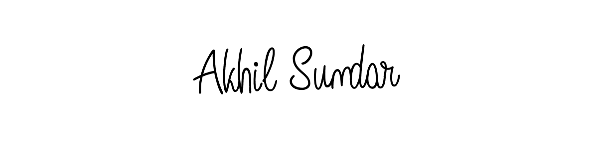 Design your own signature with our free online signature maker. With this signature software, you can create a handwritten (Angelique-Rose-font-FFP) signature for name Akhil Sundar. Akhil Sundar signature style 5 images and pictures png