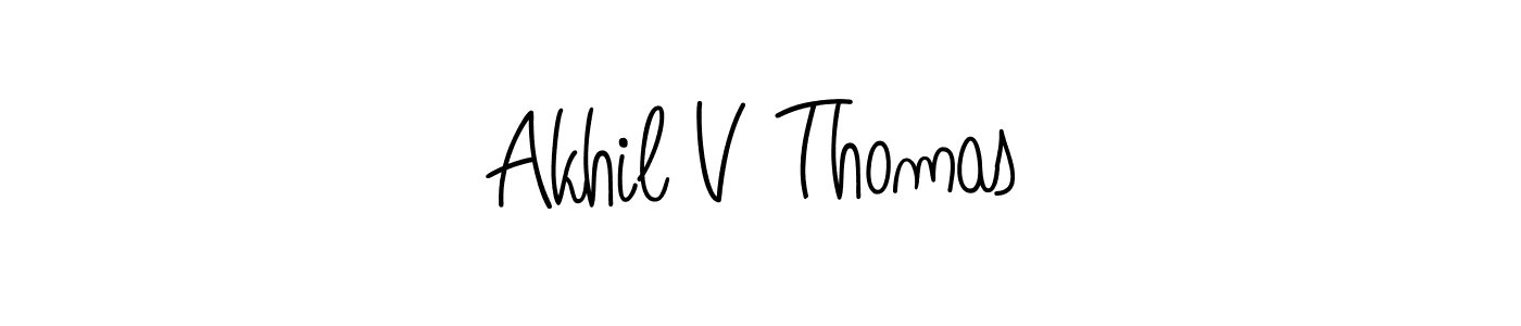 Here are the top 10 professional signature styles for the name Akhil V Thomas. These are the best autograph styles you can use for your name. Akhil V Thomas signature style 5 images and pictures png