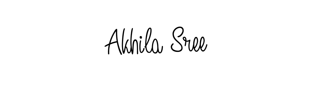 Make a beautiful signature design for name Akhila Sree. With this signature (Angelique-Rose-font-FFP) style, you can create a handwritten signature for free. Akhila Sree signature style 5 images and pictures png