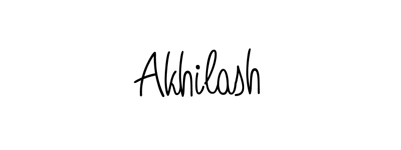 Make a beautiful signature design for name Akhilash. With this signature (Angelique-Rose-font-FFP) style, you can create a handwritten signature for free. Akhilash signature style 5 images and pictures png