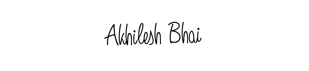 You should practise on your own different ways (Angelique-Rose-font-FFP) to write your name (Akhilesh Bhai) in signature. don't let someone else do it for you. Akhilesh Bhai signature style 5 images and pictures png