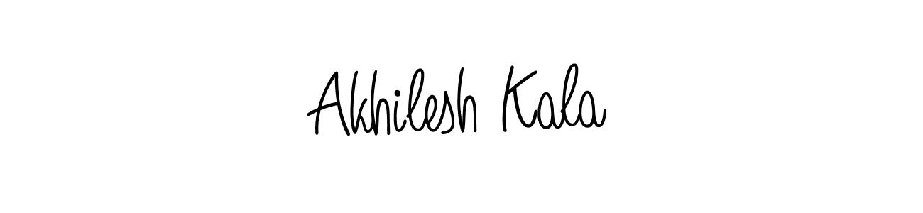 Design your own signature with our free online signature maker. With this signature software, you can create a handwritten (Angelique-Rose-font-FFP) signature for name Akhilesh Kala. Akhilesh Kala signature style 5 images and pictures png