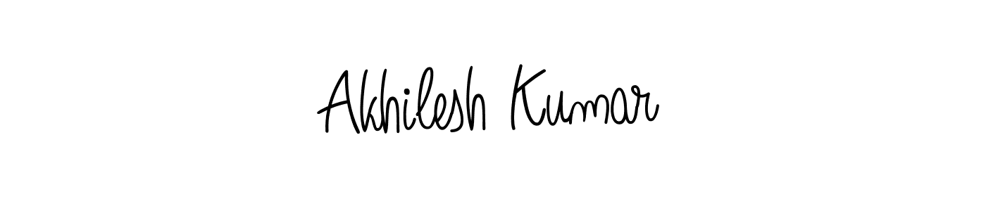 You should practise on your own different ways (Angelique-Rose-font-FFP) to write your name (Akhilesh Kumar) in signature. don't let someone else do it for you. Akhilesh Kumar signature style 5 images and pictures png