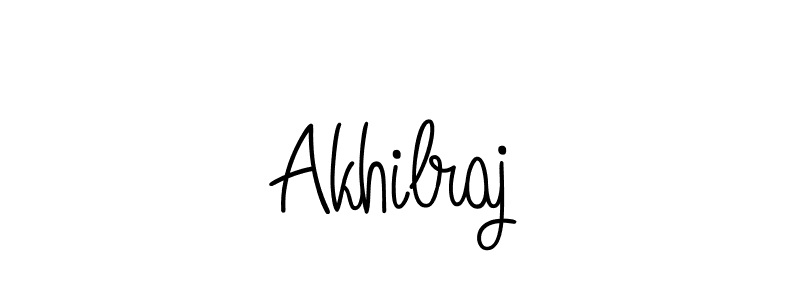 Use a signature maker to create a handwritten signature online. With this signature software, you can design (Angelique-Rose-font-FFP) your own signature for name Akhilraj. Akhilraj signature style 5 images and pictures png