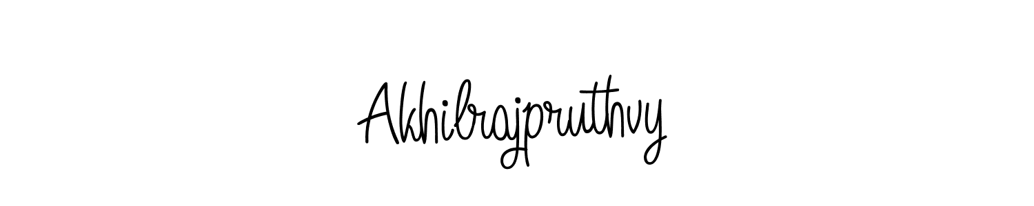 How to make Akhilrajpruthvy name signature. Use Angelique-Rose-font-FFP style for creating short signs online. This is the latest handwritten sign. Akhilrajpruthvy signature style 5 images and pictures png