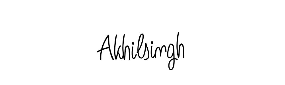 You should practise on your own different ways (Angelique-Rose-font-FFP) to write your name (Akhilsingh) in signature. don't let someone else do it for you. Akhilsingh signature style 5 images and pictures png