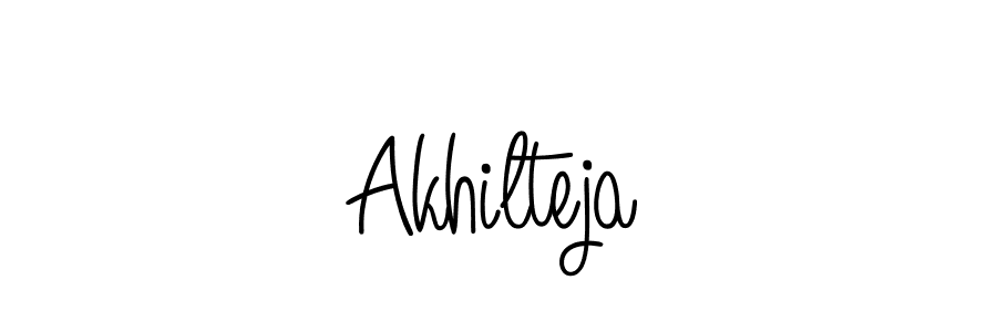 Make a beautiful signature design for name Akhilteja. With this signature (Angelique-Rose-font-FFP) style, you can create a handwritten signature for free. Akhilteja signature style 5 images and pictures png
