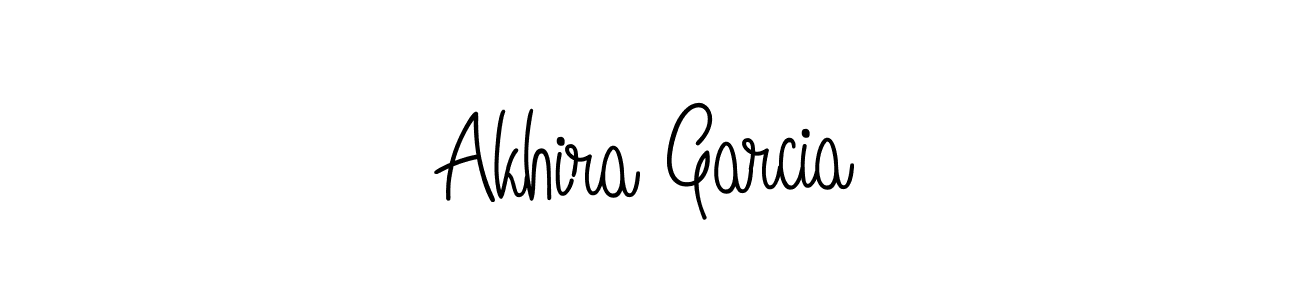 How to make Akhira Garcia name signature. Use Angelique-Rose-font-FFP style for creating short signs online. This is the latest handwritten sign. Akhira Garcia signature style 5 images and pictures png