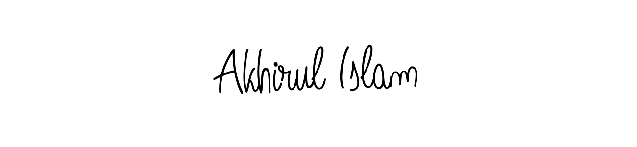 You should practise on your own different ways (Angelique-Rose-font-FFP) to write your name (Akhirul Islam) in signature. don't let someone else do it for you. Akhirul Islam signature style 5 images and pictures png