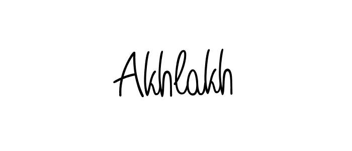 Make a beautiful signature design for name Akhlakh. Use this online signature maker to create a handwritten signature for free. Akhlakh signature style 5 images and pictures png