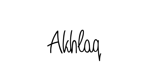 Design your own signature with our free online signature maker. With this signature software, you can create a handwritten (Angelique-Rose-font-FFP) signature for name Akhlaq. Akhlaq signature style 5 images and pictures png