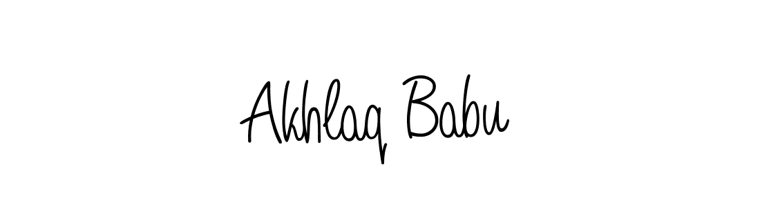 The best way (Angelique-Rose-font-FFP) to make a short signature is to pick only two or three words in your name. The name Akhlaq Babu include a total of six letters. For converting this name. Akhlaq Babu signature style 5 images and pictures png