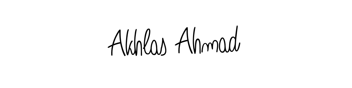 if you are searching for the best signature style for your name Akhlas Ahmad. so please give up your signature search. here we have designed multiple signature styles  using Angelique-Rose-font-FFP. Akhlas Ahmad signature style 5 images and pictures png