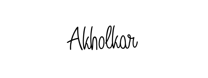 You should practise on your own different ways (Angelique-Rose-font-FFP) to write your name (Akholkar) in signature. don't let someone else do it for you. Akholkar signature style 5 images and pictures png