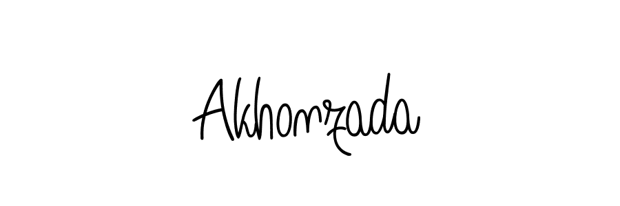 Design your own signature with our free online signature maker. With this signature software, you can create a handwritten (Angelique-Rose-font-FFP) signature for name Akhonzada. Akhonzada signature style 5 images and pictures png