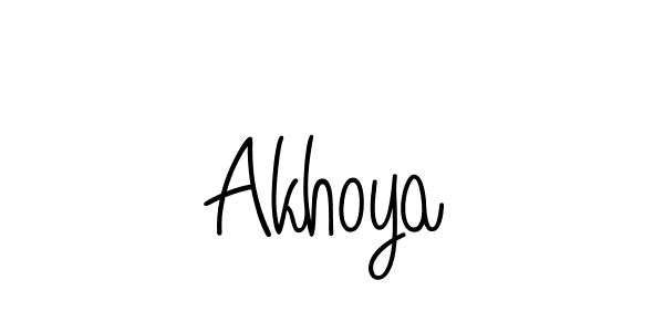 How to make Akhoya name signature. Use Angelique-Rose-font-FFP style for creating short signs online. This is the latest handwritten sign. Akhoya signature style 5 images and pictures png