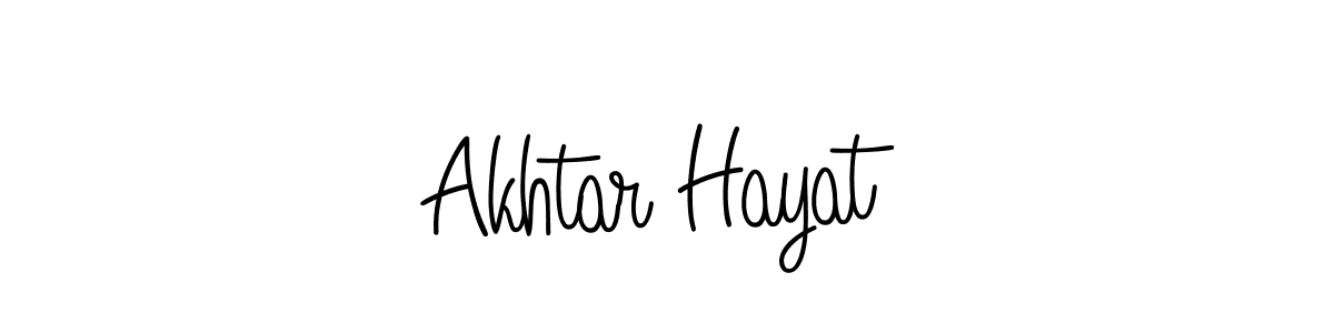 Make a beautiful signature design for name Akhtar Hayat. With this signature (Angelique-Rose-font-FFP) style, you can create a handwritten signature for free. Akhtar Hayat signature style 5 images and pictures png