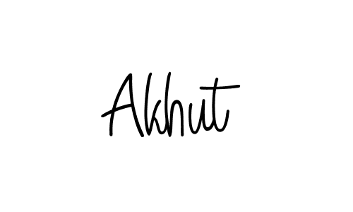 Use a signature maker to create a handwritten signature online. With this signature software, you can design (Angelique-Rose-font-FFP) your own signature for name Akhut. Akhut signature style 5 images and pictures png