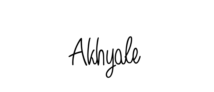Use a signature maker to create a handwritten signature online. With this signature software, you can design (Angelique-Rose-font-FFP) your own signature for name Akhyale. Akhyale signature style 5 images and pictures png