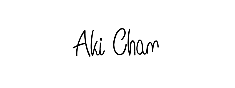 Aki Chan stylish signature style. Best Handwritten Sign (Angelique-Rose-font-FFP) for my name. Handwritten Signature Collection Ideas for my name Aki Chan. Aki Chan signature style 5 images and pictures png