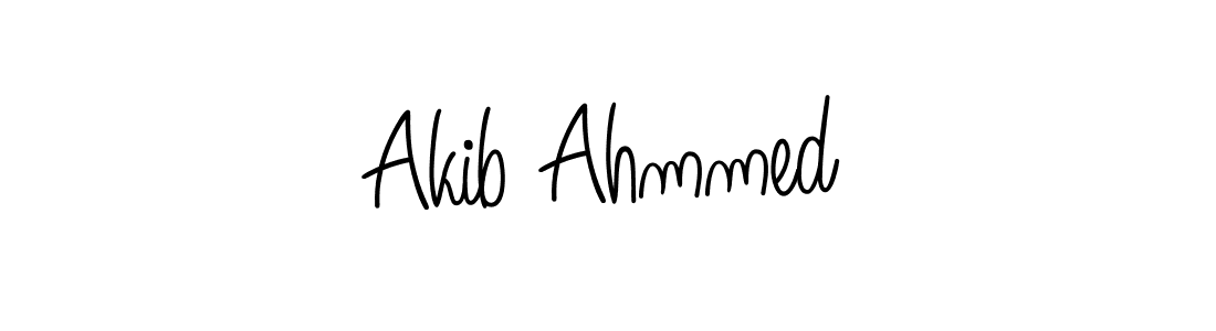 How to make Akib Ahmmed name signature. Use Angelique-Rose-font-FFP style for creating short signs online. This is the latest handwritten sign. Akib Ahmmed signature style 5 images and pictures png