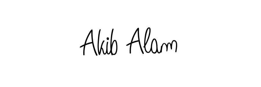 The best way (Angelique-Rose-font-FFP) to make a short signature is to pick only two or three words in your name. The name Akib Alam include a total of six letters. For converting this name. Akib Alam signature style 5 images and pictures png