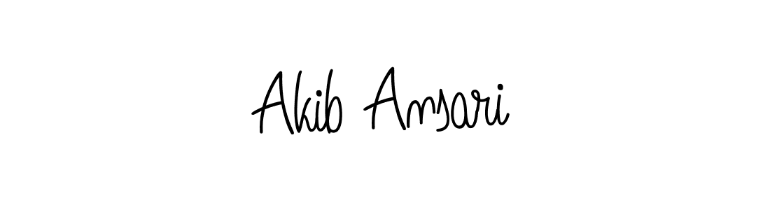 The best way (Angelique-Rose-font-FFP) to make a short signature is to pick only two or three words in your name. The name Akib Ansari include a total of six letters. For converting this name. Akib Ansari signature style 5 images and pictures png
