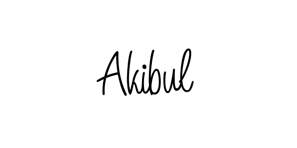 How to make Akibul name signature. Use Angelique-Rose-font-FFP style for creating short signs online. This is the latest handwritten sign. Akibul signature style 5 images and pictures png