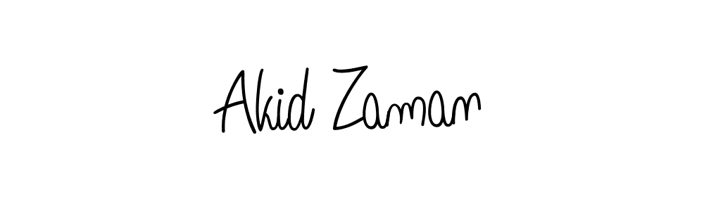 The best way (Angelique-Rose-font-FFP) to make a short signature is to pick only two or three words in your name. The name Akid Zaman include a total of six letters. For converting this name. Akid Zaman signature style 5 images and pictures png
