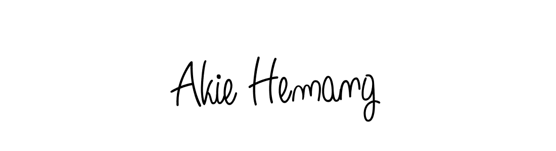You should practise on your own different ways (Angelique-Rose-font-FFP) to write your name (Akie Hemang) in signature. don't let someone else do it for you. Akie Hemang signature style 5 images and pictures png