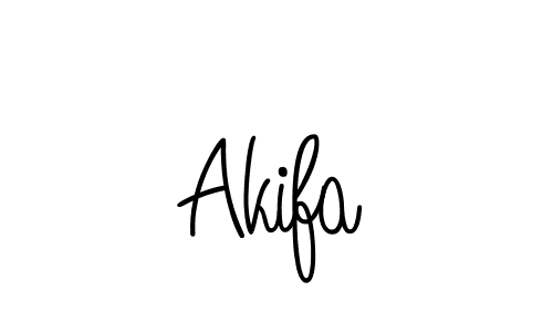 Use a signature maker to create a handwritten signature online. With this signature software, you can design (Angelique-Rose-font-FFP) your own signature for name Akifa. Akifa signature style 5 images and pictures png