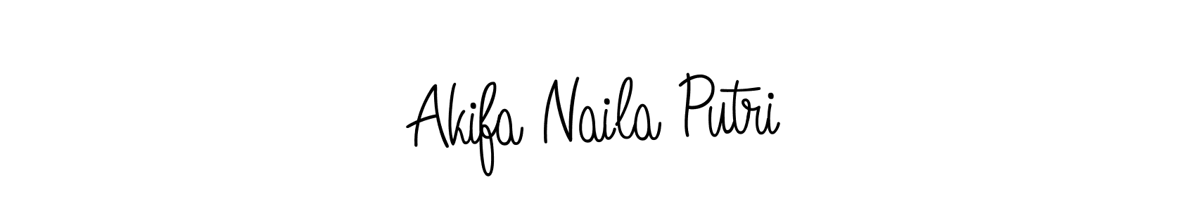 Also You can easily find your signature by using the search form. We will create Akifa Naila Putri name handwritten signature images for you free of cost using Angelique-Rose-font-FFP sign style. Akifa Naila Putri signature style 5 images and pictures png