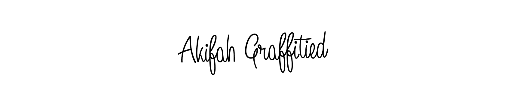 if you are searching for the best signature style for your name Akifah Graffitied. so please give up your signature search. here we have designed multiple signature styles  using Angelique-Rose-font-FFP. Akifah Graffitied signature style 5 images and pictures png