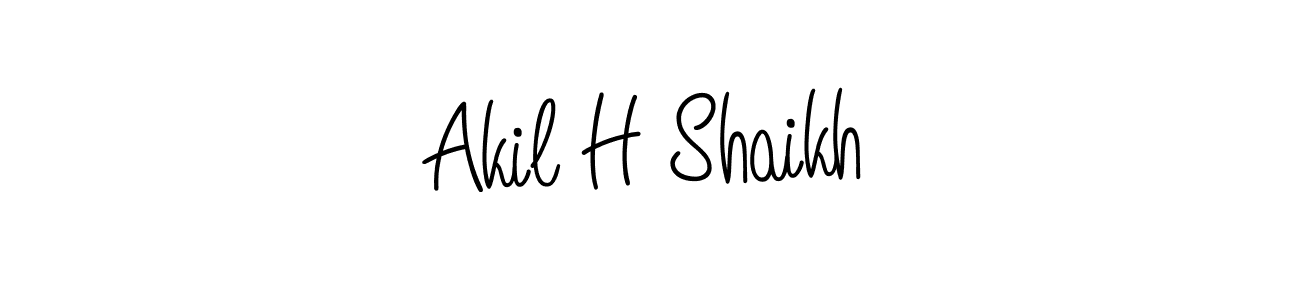 You can use this online signature creator to create a handwritten signature for the name Akil H Shaikh. This is the best online autograph maker. Akil H Shaikh signature style 5 images and pictures png