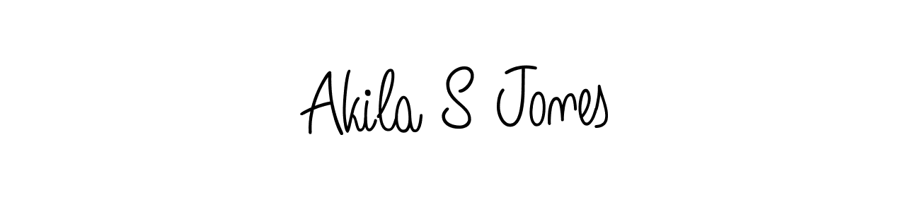 This is the best signature style for the Akila S Jones name. Also you like these signature font (Angelique-Rose-font-FFP). Mix name signature. Akila S Jones signature style 5 images and pictures png
